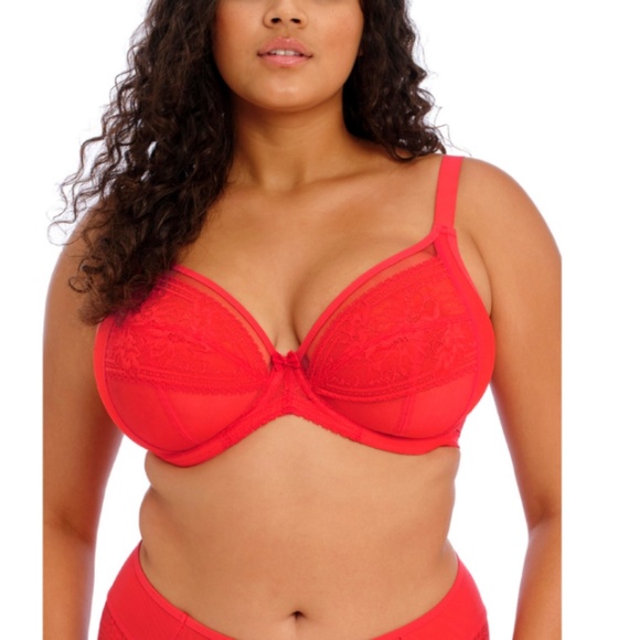 Elomi Women's Kendra Underwire Plunge Bra, El301602 - Cherry NWT - Picture 1 of 1